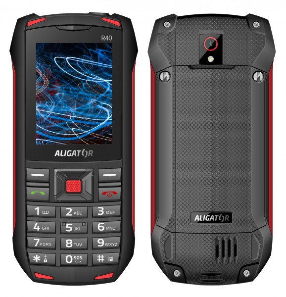 ALIGATOR R40BR eXtreme mobilní telefon černo-červený